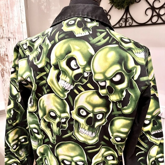Supreme 18ss Skull Pile Demim Jean Work Jacket Mens Size: Medium NWOT  Rare Find - Picture 7 of 12